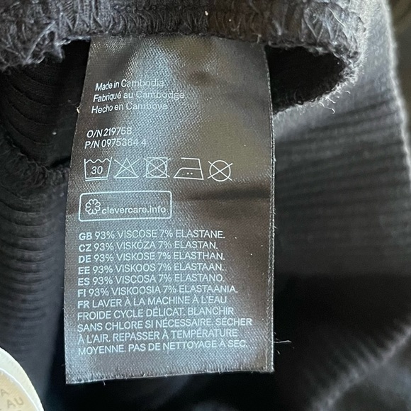 H&M Black Ribbed Flare Pants - Picture 7 of 7